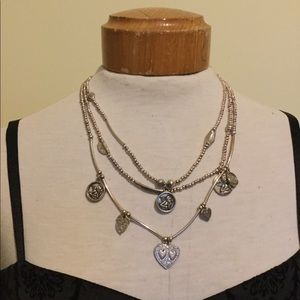 Layered Romantic Chereb and Heart Necklace
